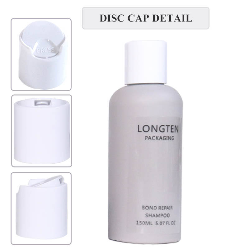 HDPE Plastic Bottle Disc Cap Bottle Shampoo Bottle Package with Pump